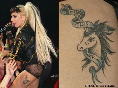lady gaga's unicorn tattoo